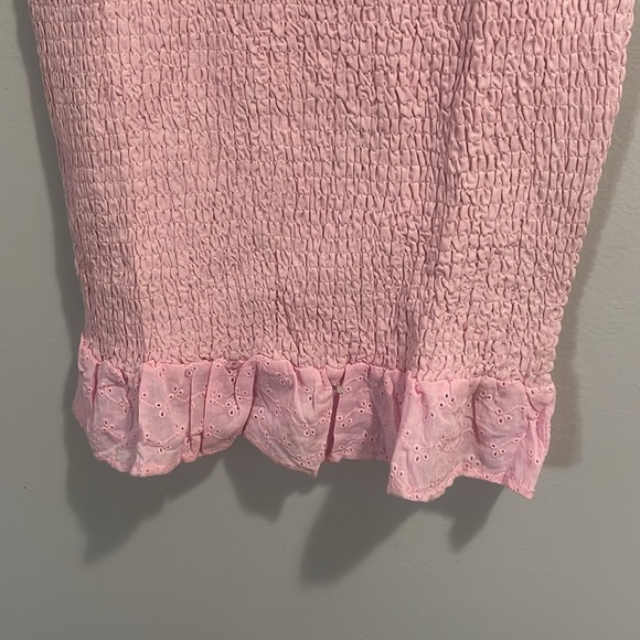 Lush Pink Cinched Puff Sleeve Mini Dress - Picture 7 of 9